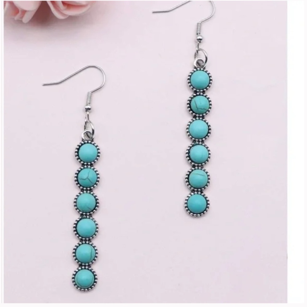 Free Turquoise Round Drop Abstract Geo Hipster Hi… - image 4